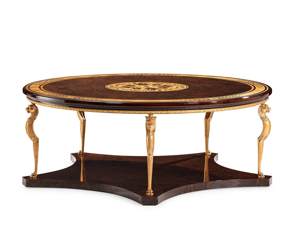 COFFEE TABLE SINGULAR PIECES ROUND BROWN